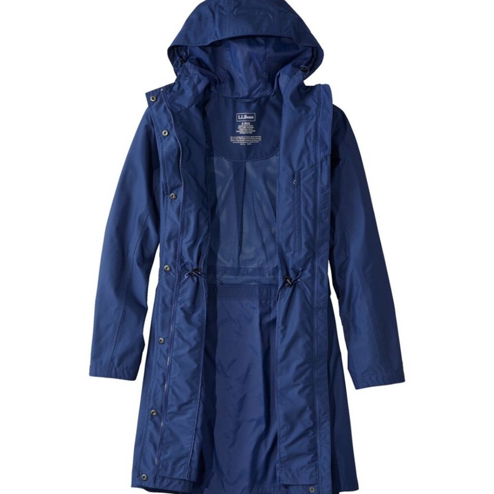 LL Bean  Women's H2OFF Raincoat, Mesh-Lined, EUC